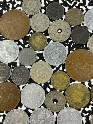 Bulk Lot Of 100x Assorted World Coins 100 Years Or Older Lot#B1503 Mixed Grade