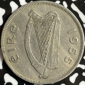 1955 Ireland 1/2 Crown Half Crown Lot#D4806