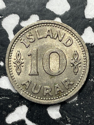 1940 Iceland 10 Aurar Lot#M1735 High Grade! Beautiful!