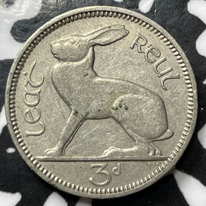 1933 Ireland 3 Pence Threepence Lot#D3915 Key Date!