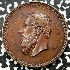 U/D Belgium Leopold II/Tournay Agricultural Society Medal Lot#OV1071 51mm