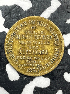 1888 G.B. Edward & Alexandria Silver Wedding Ann. Medalet Lot#M1622 15MM