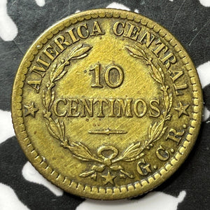 1921 Costa Rica 10 Centimos Lot#D1291 Nice!