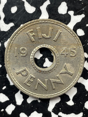 1945 Fiji 1 Penny Lot#M2777 High Grade! Beautiful!