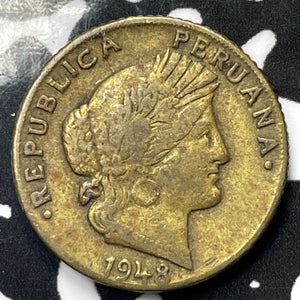 1948 Peru 5 Centavos Lot#M3965