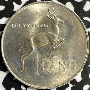 1967 South Africa 1 Rand Lot#D3080 Silver! High Grade! Beautiful!