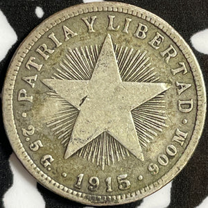 1915 Caribbean 10 Centavos Lot#D4232 Silver!