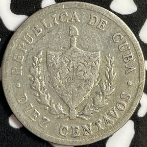 1915 Caribbean 10 Centavos Lot#D4233 Silver!
