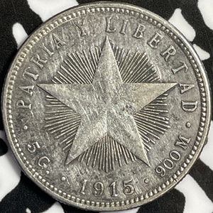 1915 Caribbean 20 Centavos Lot#D5461 Silver!