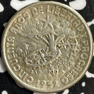 1952 Caribbean 10 Centavos Lot#D8609 Silver!