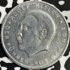 1930 Germany Adolf Hitler Aluminum Token Lot#D8793 Scratches