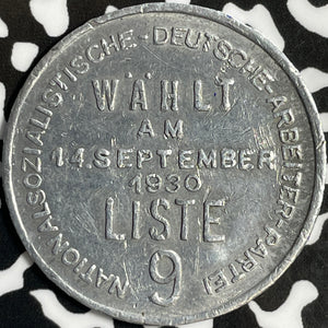 1930 Germany Adolf Hitler Aluminum Token Lot#D8793 Scratches