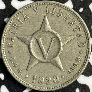 1920 Caribbean 5 Centavos Lot#D9382