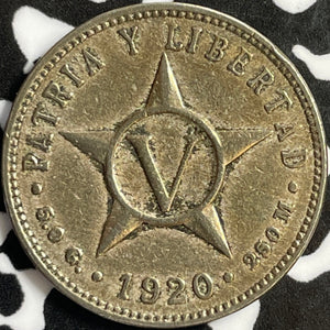 1920 Caribbean 5 Centavos Lot#D9384