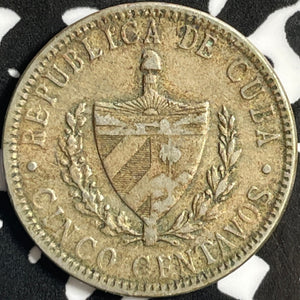 1920 Caribbean 5 Centavos Lot#D9388