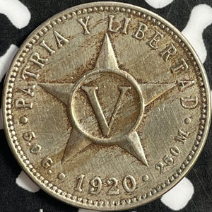 1920 Caribbean 5 Centavos Lot#D9394