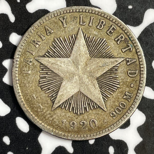1920 Caribbean 20 Centavos Lot#E1976 Silver!