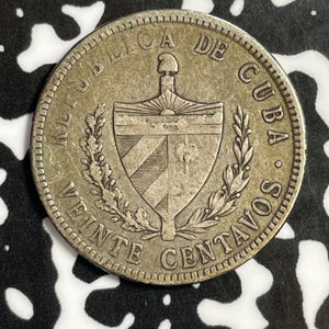 1920 Caribbean 20 Centavos Lot#E1976 Silver!