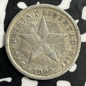 1920 Caribbean 10 Centavos Lot#E9101 Silver!