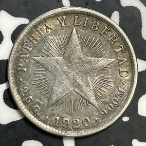 1920 Caribbean 10 Centavos Lot#E9116 Silver!