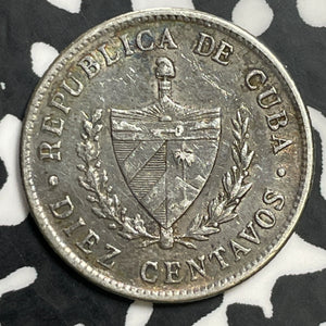 1920 Caribbean 10 Centavos Lot#E9116 Silver!