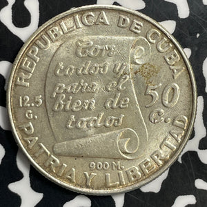 1953 Caribbean 50 Centavos Lot#T0879 Silver! High Grade! Beautiful!
