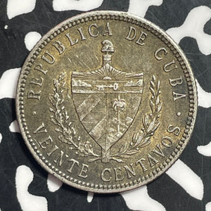 1916 Caribbean 20 Centavos Lot#T1561 Silver! Nice!