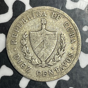 1915 Caribbean 10 Centavos Lot#T2869 Silver!