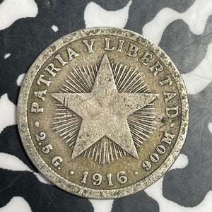 1916 Caribbean 10 Centavos Lot#3308 Silver!
