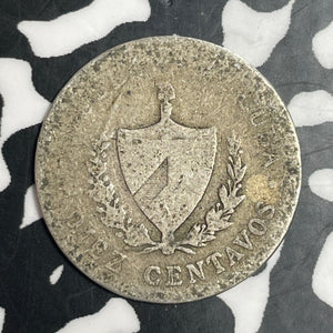 1916 Caribbean 10 Centavos Lot#3308 Silver!