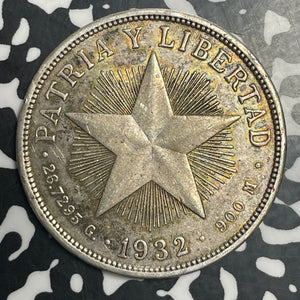 1932 Caribbean 1 Peso Lot#JM9164 Large Silver! Nice!