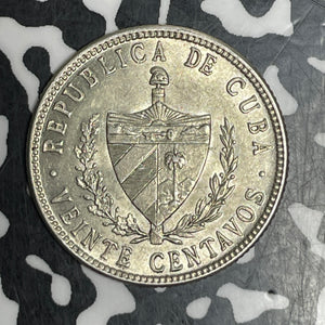 1948 Caribbean 20 Centavos Lot#T6172 Silver! High Grade! Beautiful!