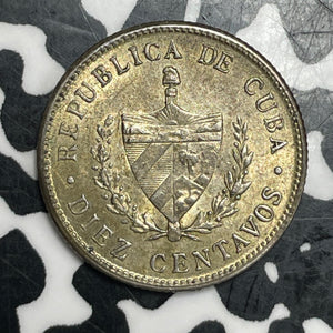 1915 Caribbean 10 Centavos Lot#JM9484 Silver! High Grade! Beautiful!
