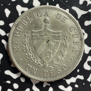 1934 Caribbean 1 Peso Lot#JM9574 Large Silver! Nice Details, Cleaned