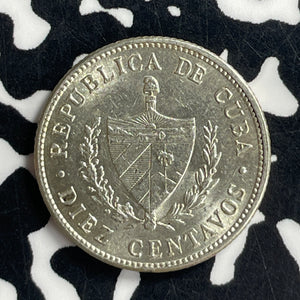 1948 Caribbean 10 Centavos Lot#T7019 Silver! High Grade! Beautiful!