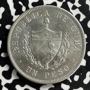 1933 Caribbean 1 Peso Lot#JM9777 Large Silver! Beautiful Detail, Cleaned