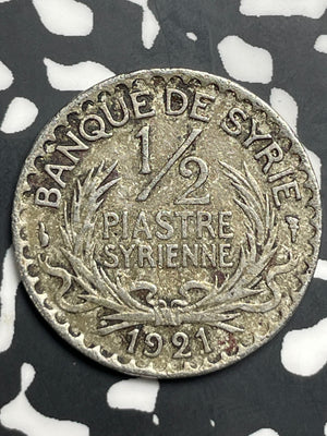1921 Syria 1/2 Piastre Half Piastre Lot#T9401