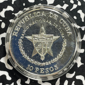 1988 Caribbean 10 Pesos Lot#JM9933 Silver! Proof! KM#206