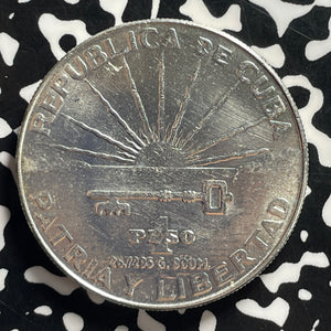 1953 Caribbean Jose Marti 1 Peso Lot#JM0039 Silver! High Grade! Beautiful!