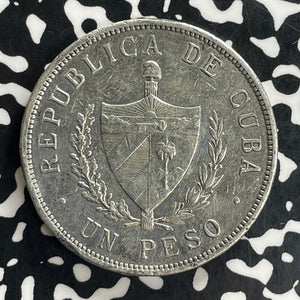 1932 Caribbean 1 Peso Lot#JM0116 Large Silver! Nice Detail, Cleaned
