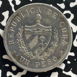 1933 Caribbean 1 Peso Lot#JM0143 Large Silver! Beautiful Details, Cleaned
