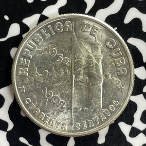 1952 Caribbean 40 Centavos Lot#C1107 Silver! High Grade! Beautiful!