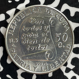 1953 Caribbean 50 Centavos Lot#C1108 Silver! High Grade! Beautiful!