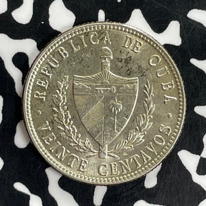 1949 Caribbean 20 Centavos Lot#C1131 Silver! High Grade! Beautiful!