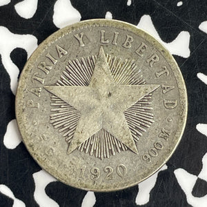 1920 Caribbean 20 Centavos Lot#C1575 Silver!