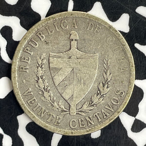 1920 Caribbean 20 Centavos Lot#C1575 Silver!