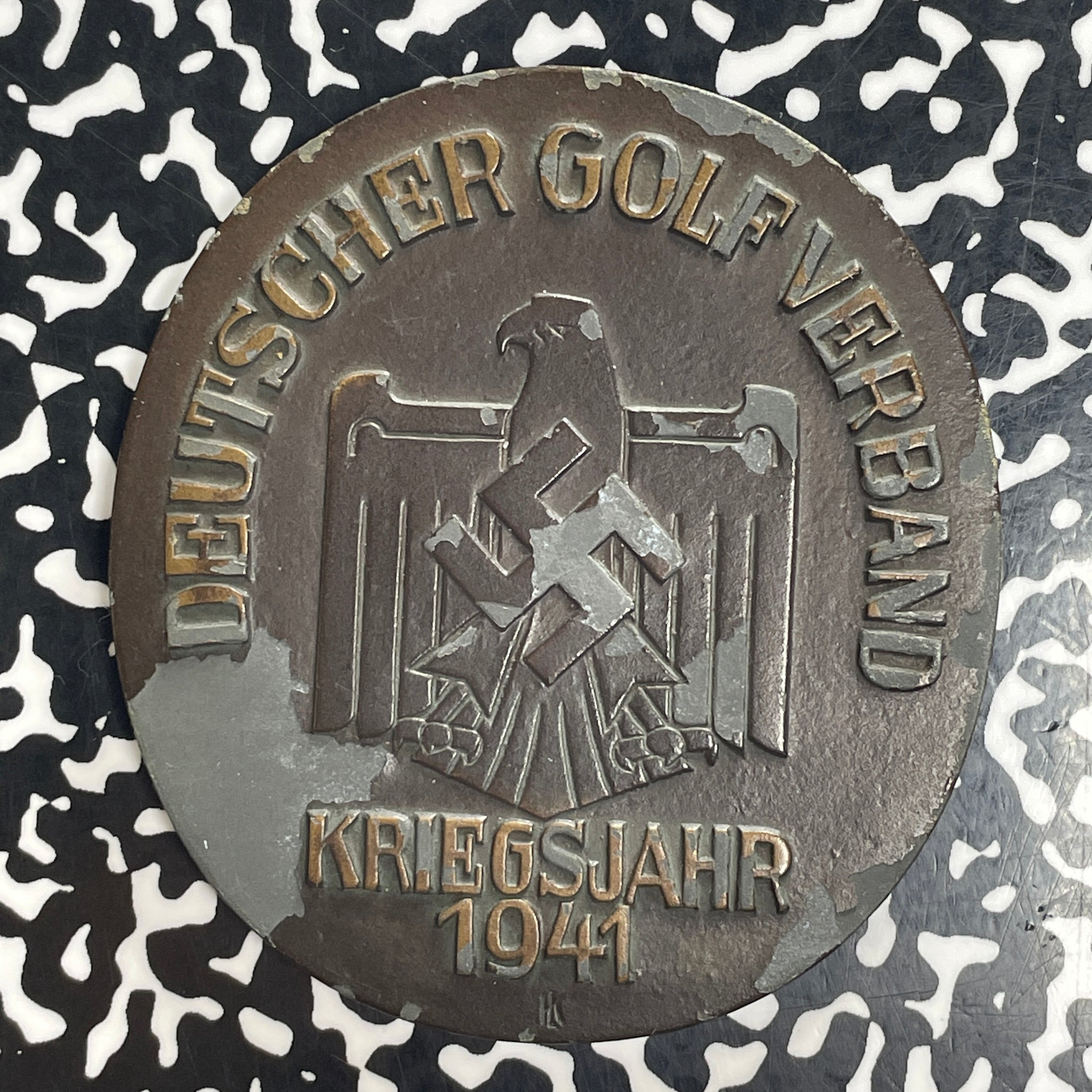 1941 Germany Third Reich Germany Gold Association Medal Lot#OV1630 Scarce! 68x74mm
