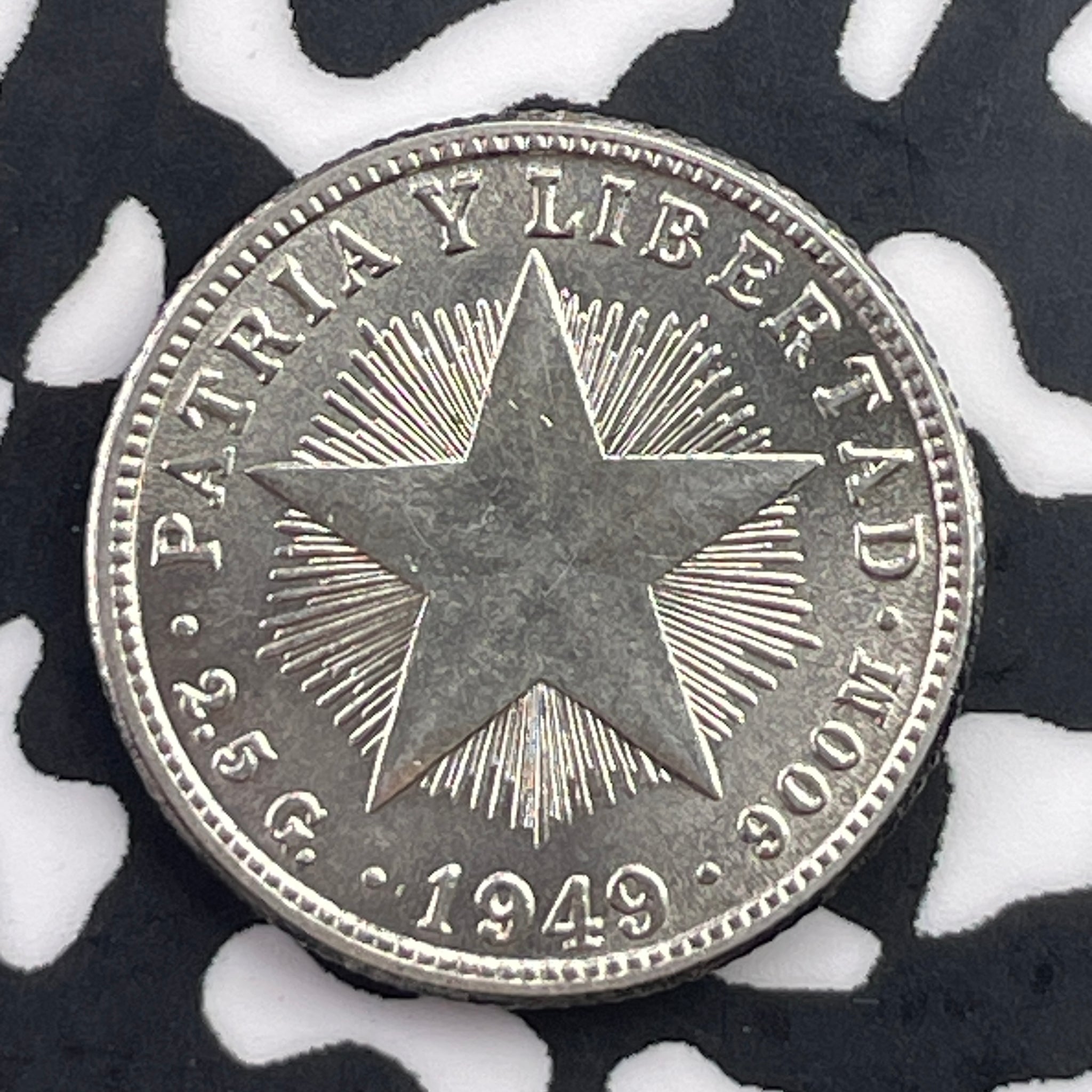 1949 Caribbean 10 Centavos Lot#C5569 Silver! High Grade! Beautiful!