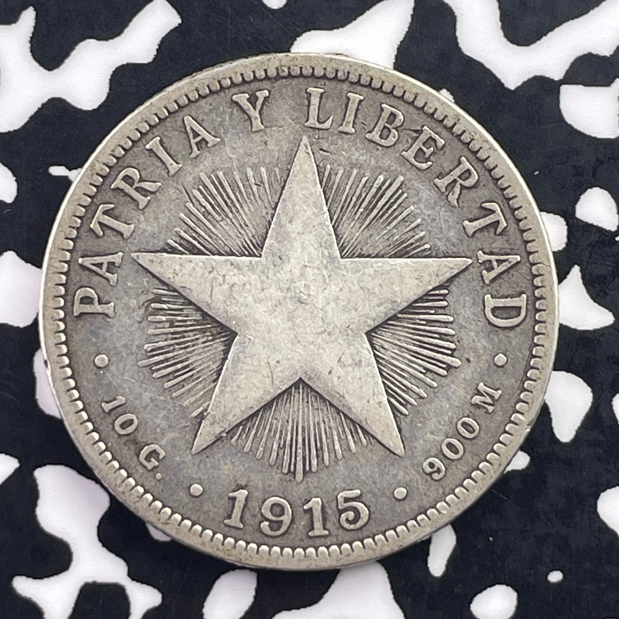 1915 Caribbean 40 Centavos Lot#C6787 Silver!