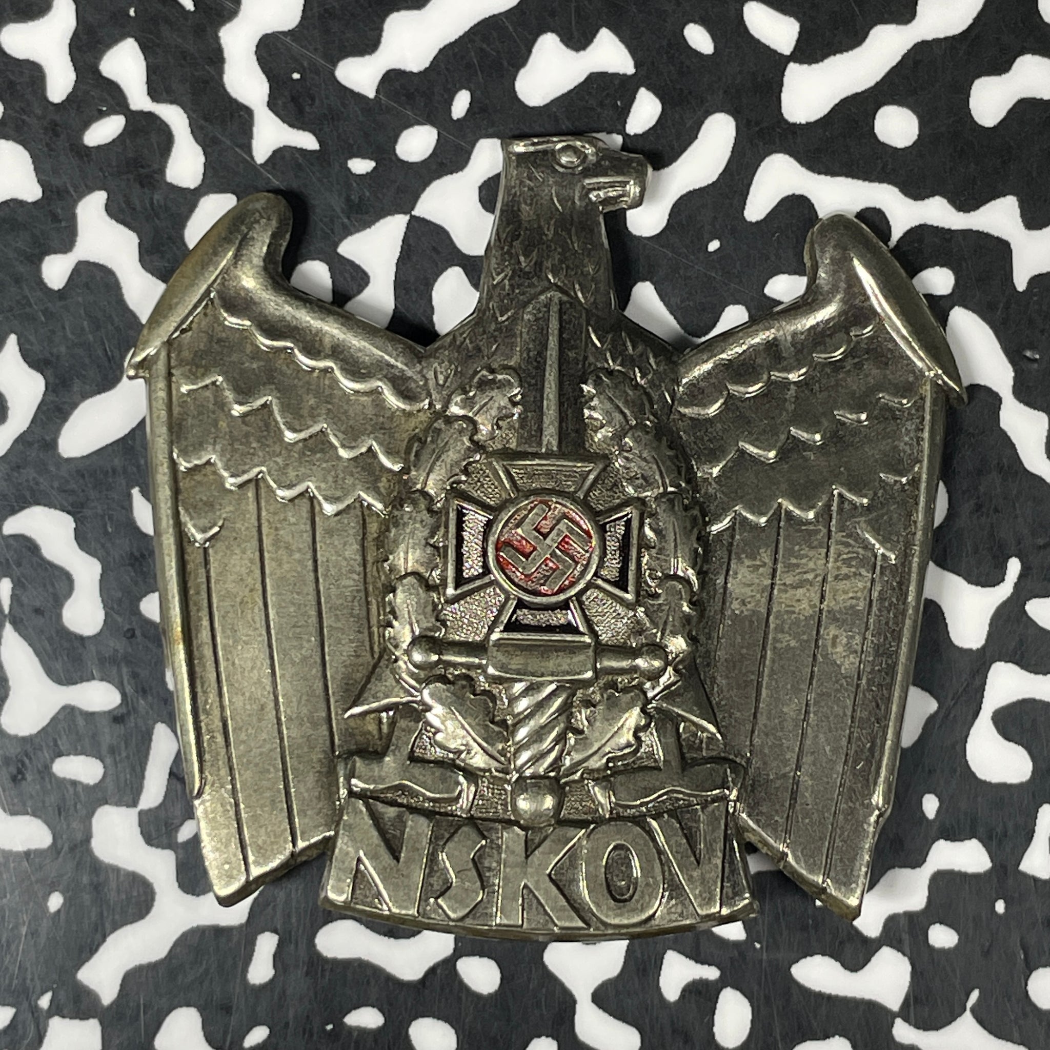 (1930s) Germany NSKOV Nationalsozialisticke Kriegsopfesversorung Badge Lot#OV1829 49x47mm